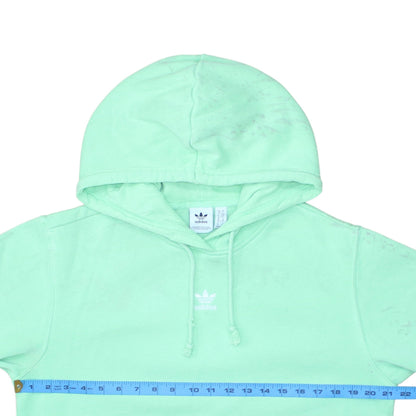 Adidas Womens Mint Green Hoodie Size 10 Cotton Pullover Hooded Sweatshirt