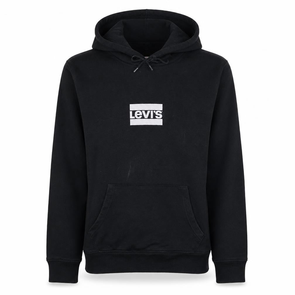 Levi's Women's Black Pullover Hoodie Small Logo Graphic Cotton Blend