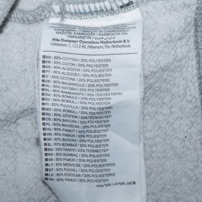 Nike Men's Grey Track Jacket Size L Full Zip Cotton Blend
