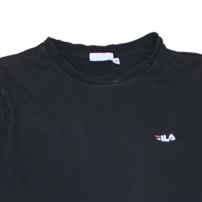 FILA Men's Black Crew Neck Short Sleeve Cotton T-Shirt M