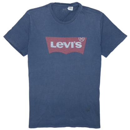 Levi's Men's Blue Graphic Logo Crew Neck T-Shirt Size M