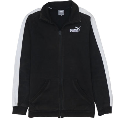 Puma Mens Black Small Track Jacket Full Zip Athletic Top