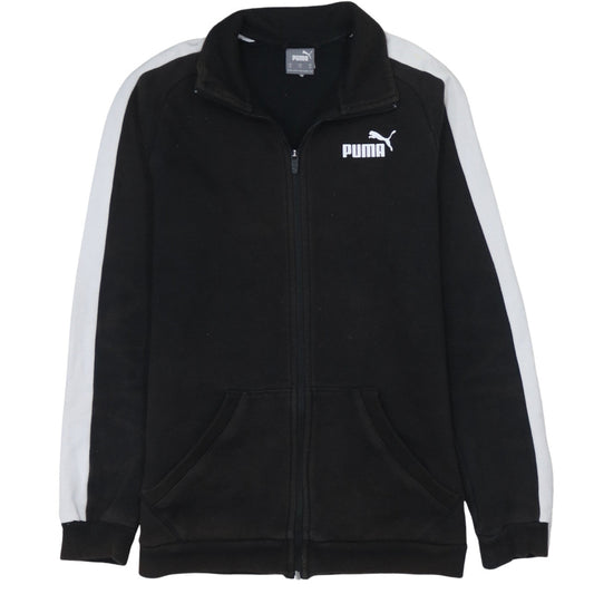 Puma Mens Black Small Track Jacket Full Zip Athletic Top