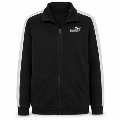 Puma Mens Black Small Track Jacket Full Zip Athletic Top