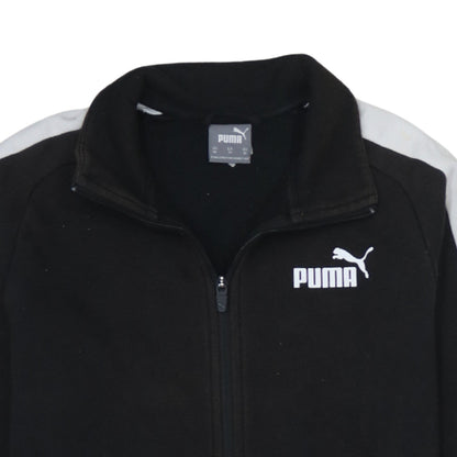 Puma Mens Black Small Track Jacket Full Zip Athletic Top