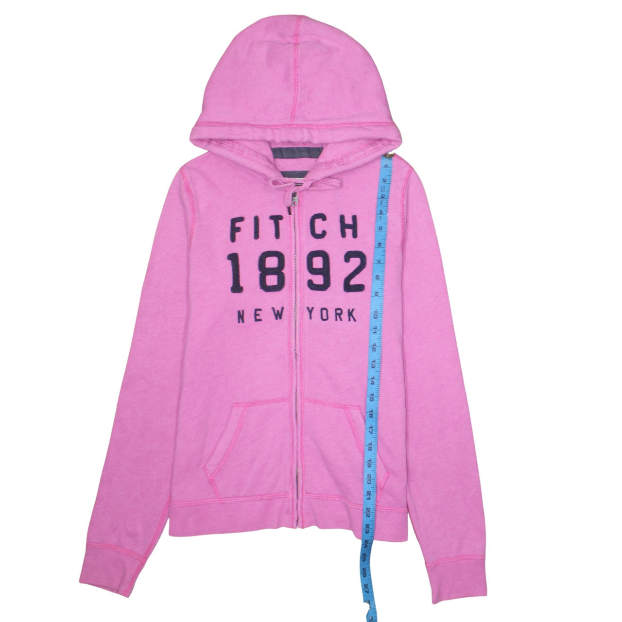 Abercrombie & Fitch Womens Pink Full Zip Hoodie L Cotton Blend