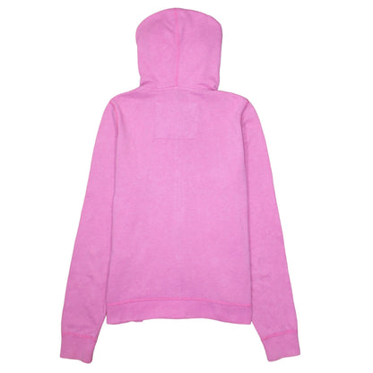 Abercrombie & Fitch Womens Pink Full Zip Hoodie L Cotton Blend