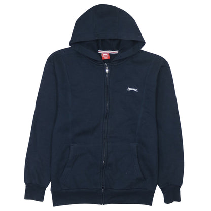 Slazenger Boys Blue Full Zip Hoodie 13 Years Cotton Fleece Sportswear