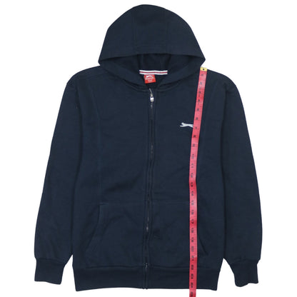 Slazenger Boys Blue Full Zip Hoodie 13 Years Cotton Fleece Sportswear