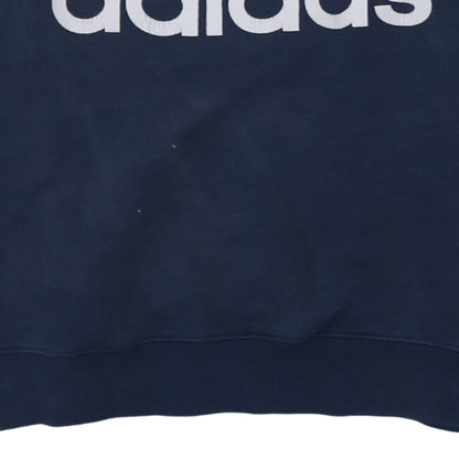 Adidas Men's Blue Crew Neck Logo Pullover Sweatshirt M