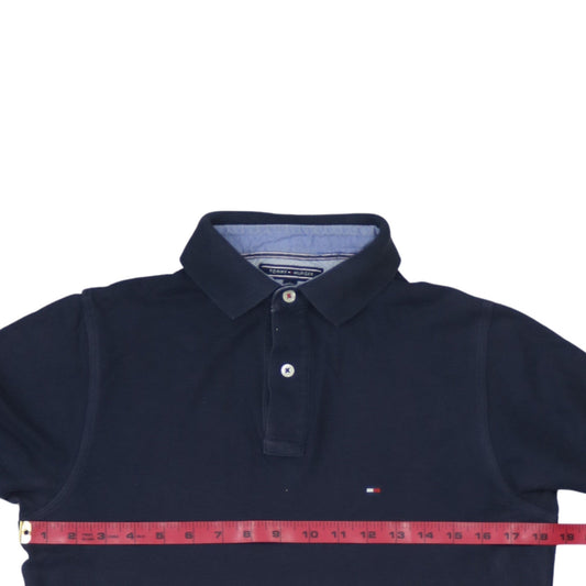 Tommy Hilfiger Men's Navy Blue Slim Fit Short Sleeve Polo Shirt Size S