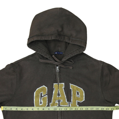 GAP Women's Brown Full Zip Hoodie Small Cotton Blend Casual