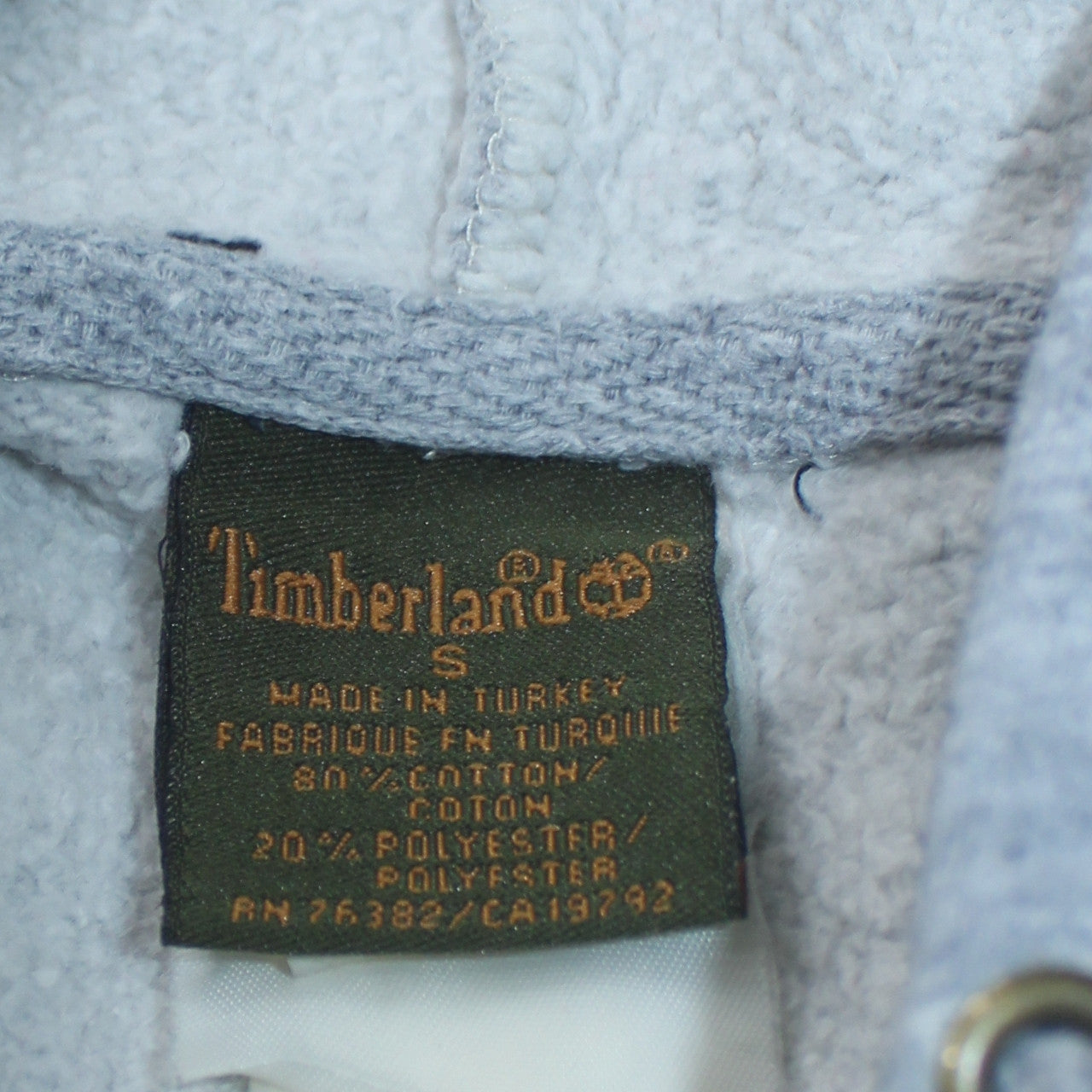 Timberland Women's Grey Pullover Hoodie Small Cotton Blend Logo Casual