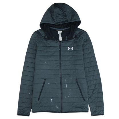 Under Armour Men’s Grey Hooded Full Zip Puffer Jacket L