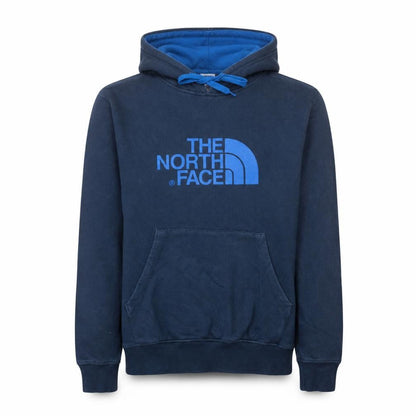 The North Face Mens Blue Pullover Hoodie M Graphic Outdoor Sweatshirt