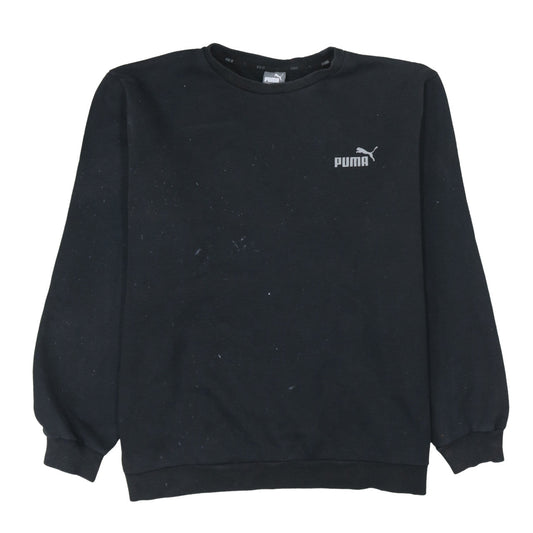 Puma Men's Black 2XL Pullover Crew Neck Fleece Sweatshirt