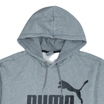 Puma Men's Grey XL Pullover Hoodie with Logo Print