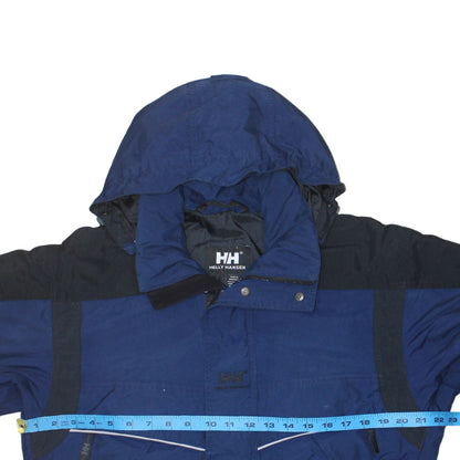 Helly Hansen Men's Blue Waterproof Parka Jacket S Hooded Winter Outdoor
