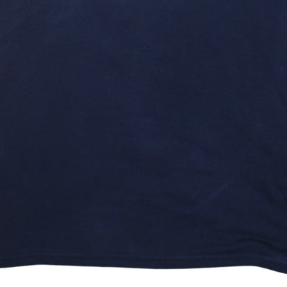 Puma Women Navy Blue Short Sleeve Hoodie UK 14 Logo Cotton