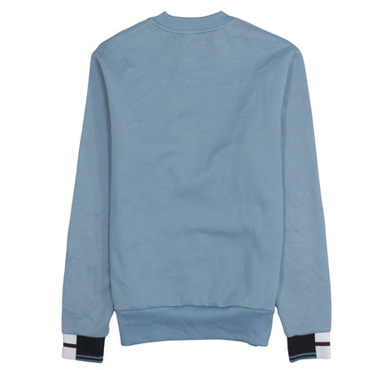 Fred Perry Men's Blue Crew Neck Sweatshirt Size S Classic Fleece