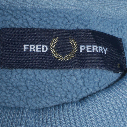 Fred Perry Men's Blue Crew Neck Sweatshirt Size S Classic Fleece
