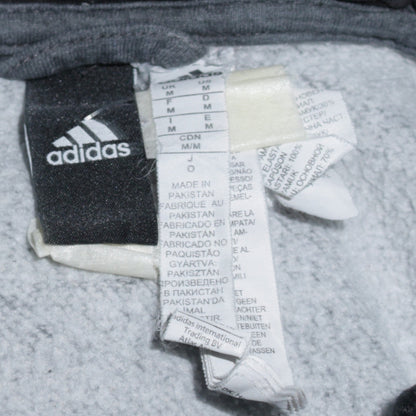 Adidas Men's Grey Full Zip Hoodie Medium Sports Fleece