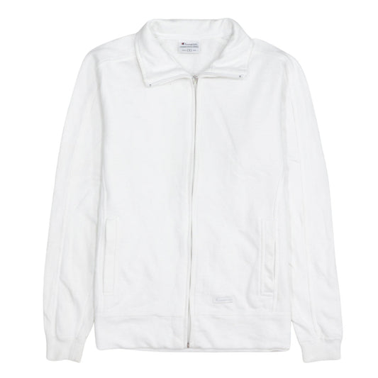 Champion Men's White Full Zip Sweatshirt Jacket Size S