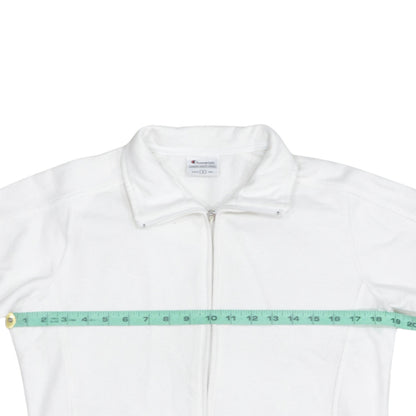Champion Men's White Full Zip Sweatshirt Jacket Size S