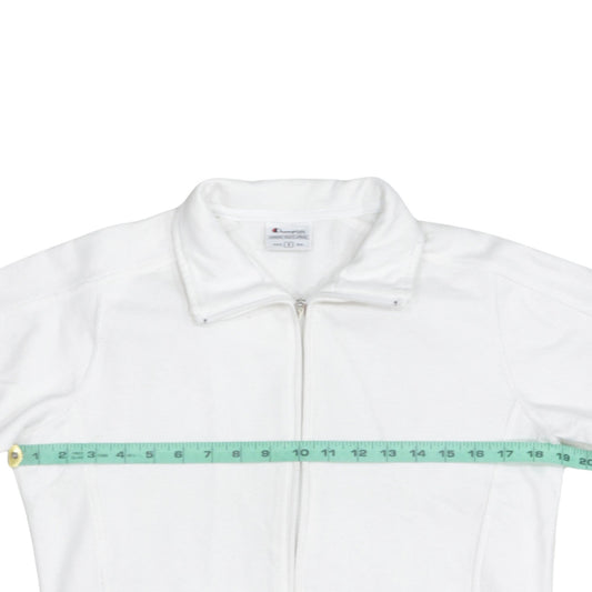Champion Men's White Full Zip Sweatshirt Jacket Size S