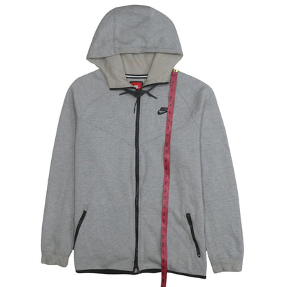 Nike Men's Grey Full Zip Hoodie Size L Regular Fit