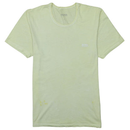 Hugo Boss Womens Yellow Cotton Short Sleeve Basic T-Shirt S
