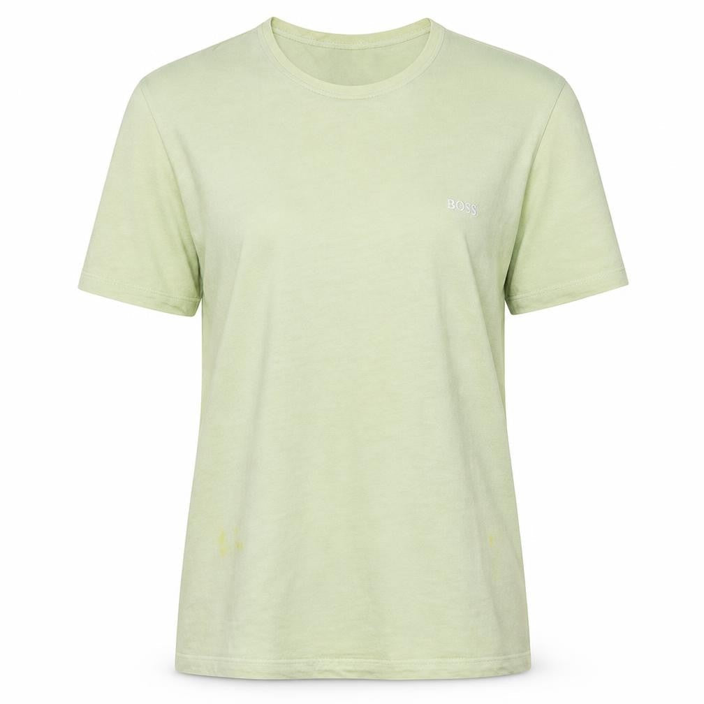 Hugo Boss Womens Yellow Cotton Short Sleeve Basic T-Shirt S