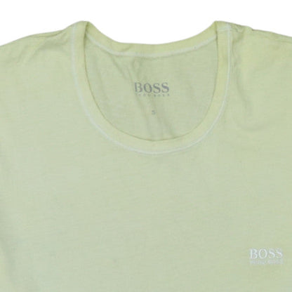 Hugo Boss Womens Yellow Cotton Short Sleeve Basic T-Shirt S