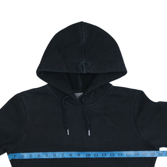 Puma Women's Black Size 10 Pullover Hoodie Cotton Blend Casual