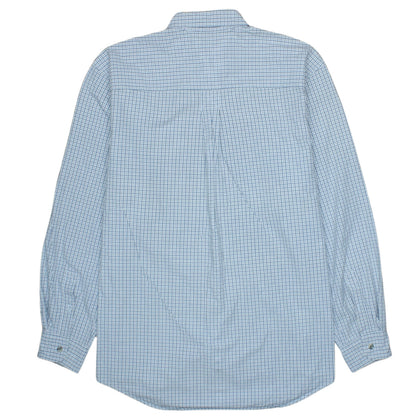 Timberland Men's Blue Check Long Sleeve Button-Down Casual Shirt L