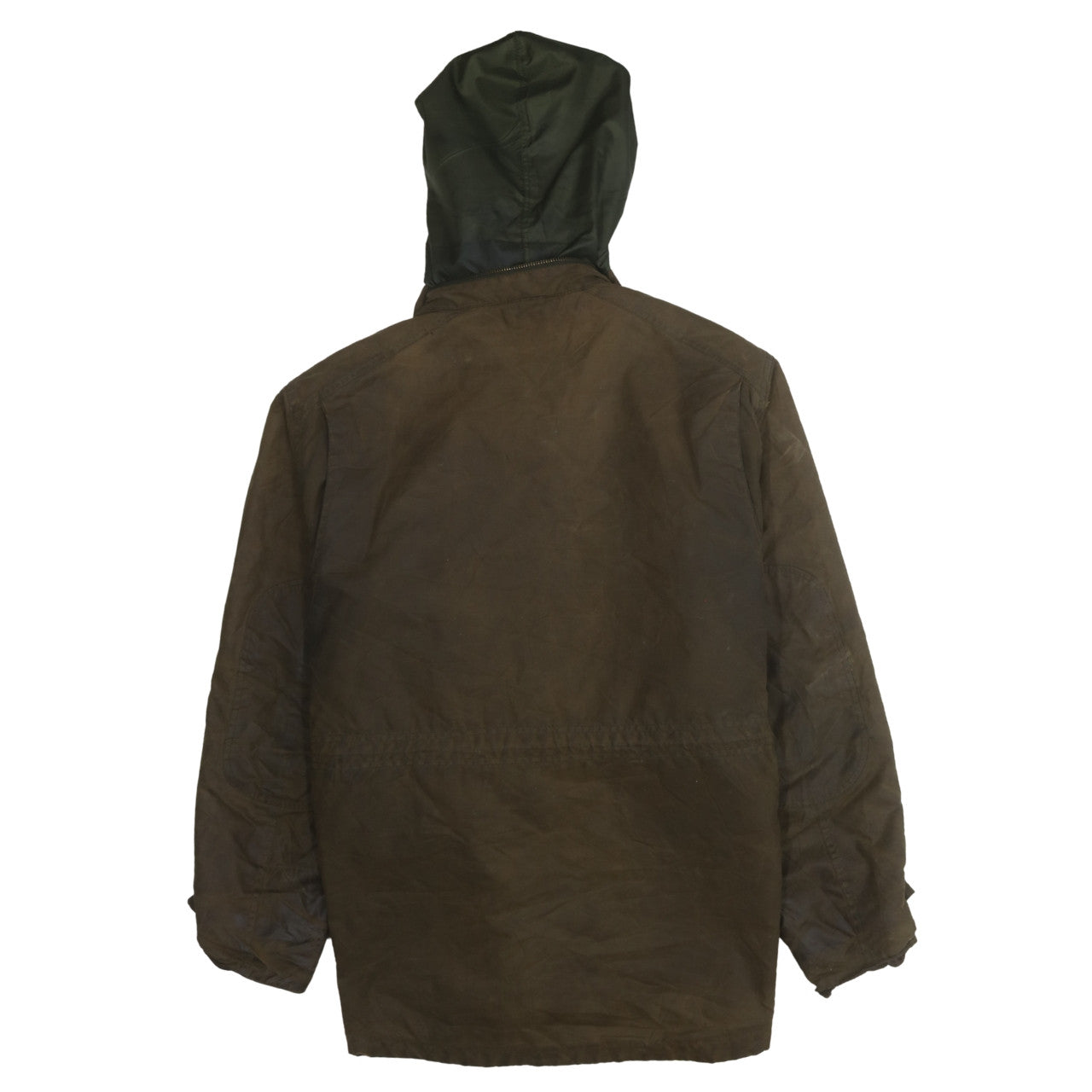 Barbour Men's Brown Waxed Cotton Jacket M Hooded Waterproof Outdoor