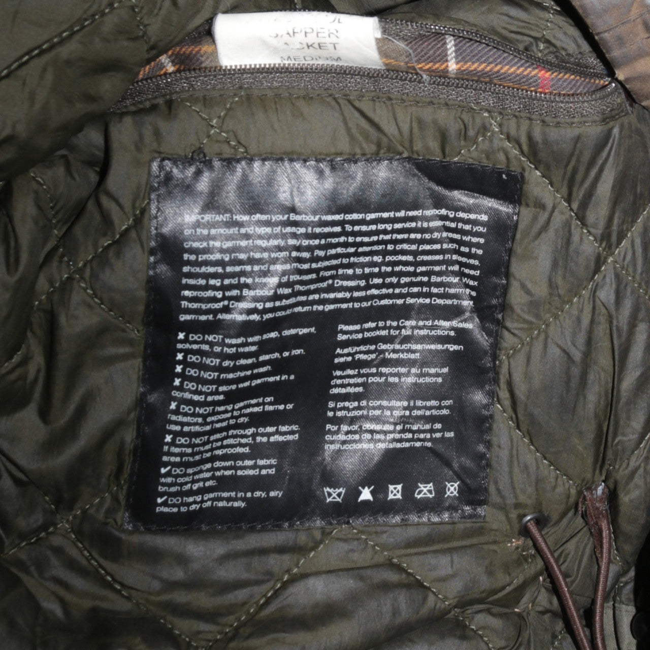 Barbour Men's Brown Waxed Cotton Jacket M Hooded Waterproof Outdoor
