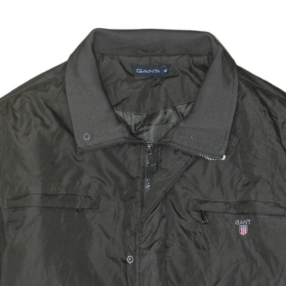 GANT Men's Black Bomber Jacket L Regular Fit Nylon Full Zip