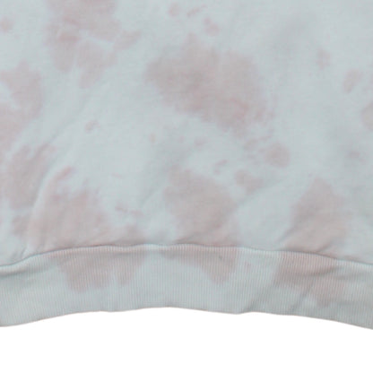 Vans Womens White Pink Tie Dye Hoodie Small Relaxed Fit Pullover