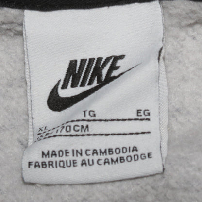 Nike Boys Black Full Zip Hoodie XL 170cm Fleece Geometric Design