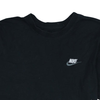 Nike Men's Black Small Crew Neck Cotton T-Shirt