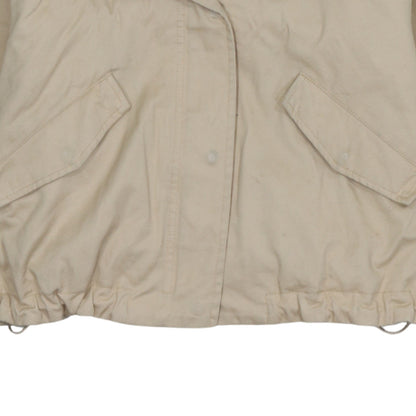 Tommy Hilfiger Girls Beige Hooded Cotton Anorak Jacket - Size 12 Years