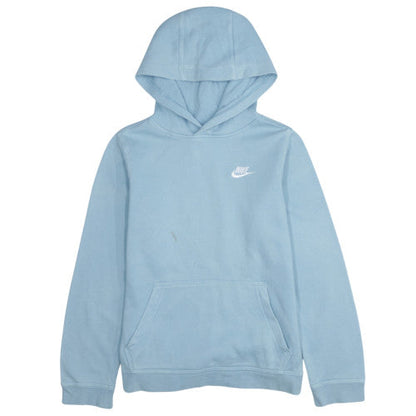 Nike Boys Blue Pullover Hoodie L 147-158cm Cotton Blend Sweatshirt