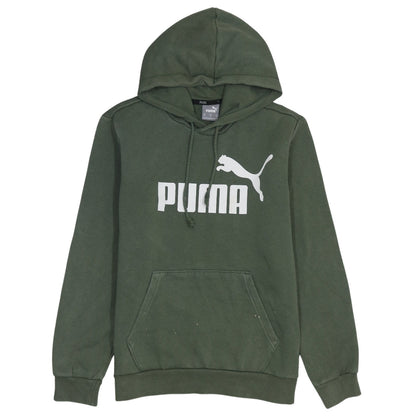 Puma Women’s Green Pullover Hoodie XS Relaxed Fit Casual Sweatshirt