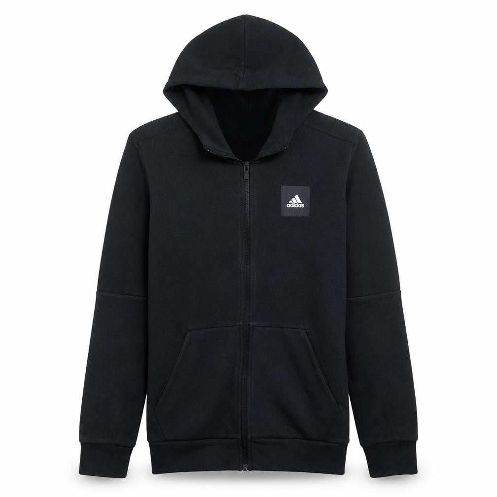 Adidas Men's Black Full Zip Hoodie Size M Regular Fit
