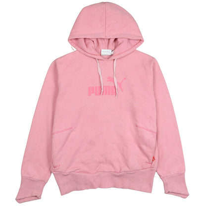 Puma Women Pink Pullover Hoodie Small Hooded Sweatshirt