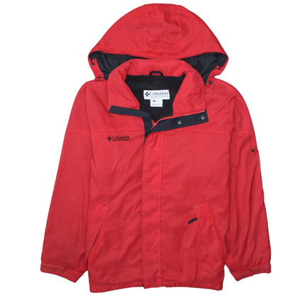 Columbia Mens Red Hooded Waterproof Parka Jacket Size M