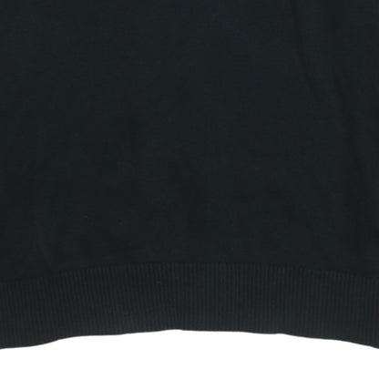 Tommy Hilfiger Men’s Black Cotton Crew Neck Pullover Jumper L