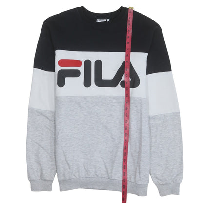 Fila Men's Multicoloured Crew Neck Logo Sweatshirt Size S
