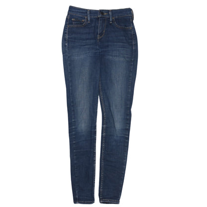 Levi's Women's Blue 710 Super Skinny Jeans Size 25 Mid-Rise Denim